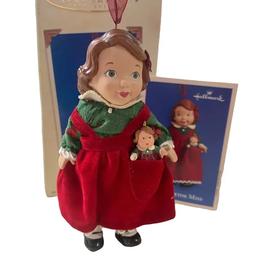 Hallmark Keepsake Ornament Mistletoe‎ Miss Collector's Series 2003 Red Dress